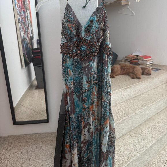 Sue Wong- Turquoise Dress - Picture 1 of 2
